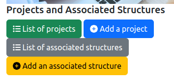 Managing associated structures