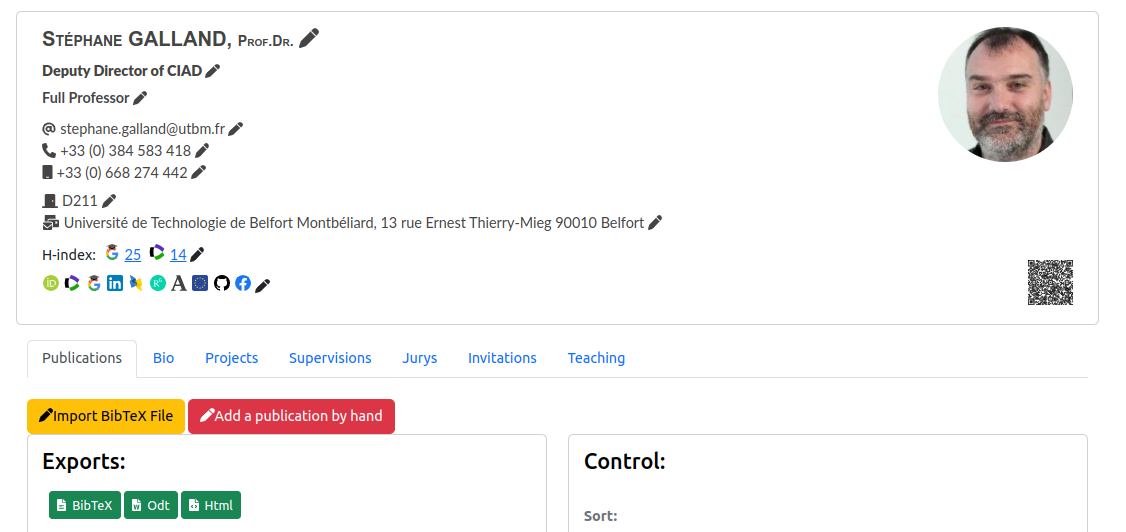 Member page