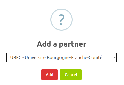 Adding a partner organization