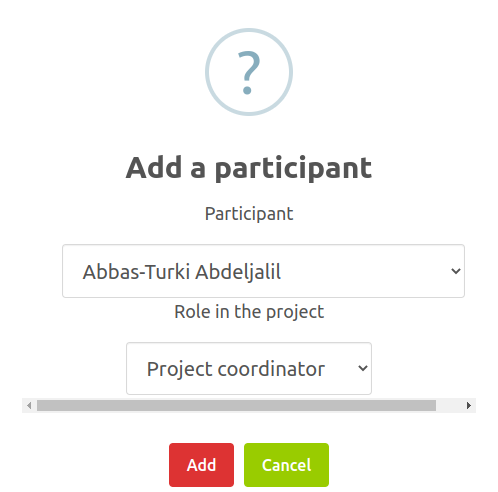 Adding a participant